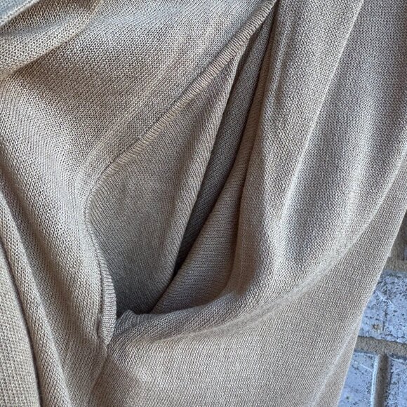 MICHAEL Michael Kors Long Sleeve Golden Brown Open Front Cardigan Sweater Size M - Picture 7 of 10